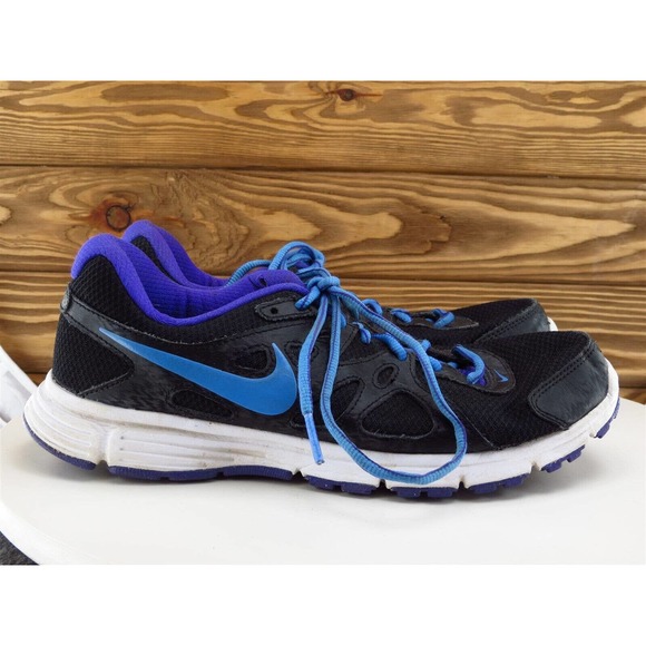 Nike Size 9 Sneaker Black Synthetic Medium Revolution 2 Lace Up Women - Picture 5 of 11